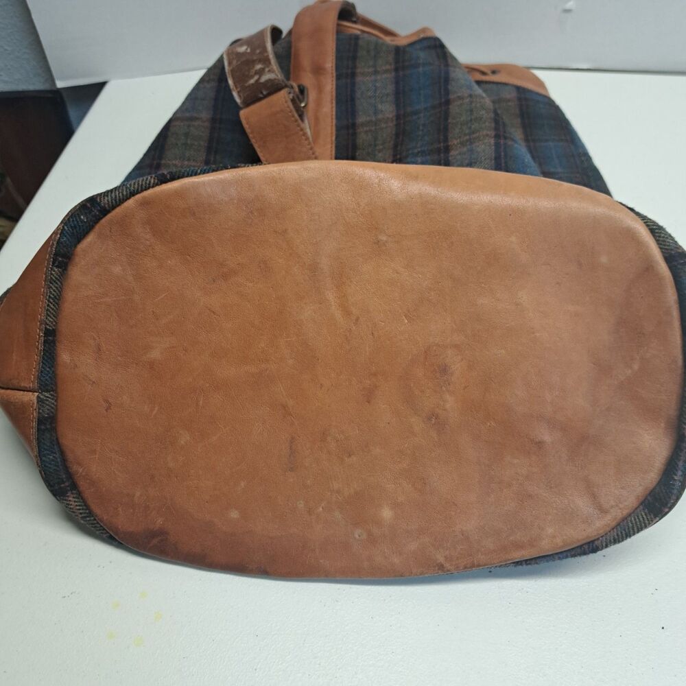 Vintage Banana Republic Plaid Bucket Bag Made In Italy - Picture 11 of 11